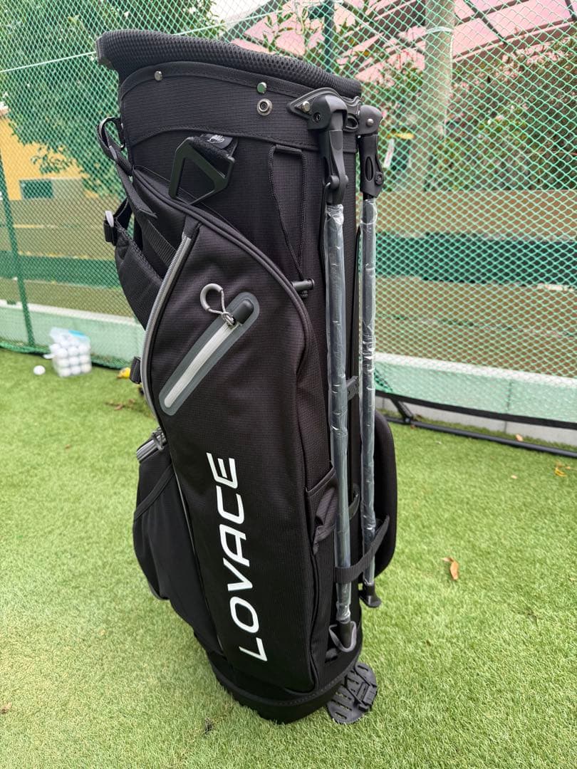 新品 LOVACE 14分割 軽量 キャディバッグ ゴルフ ブラック スタンド