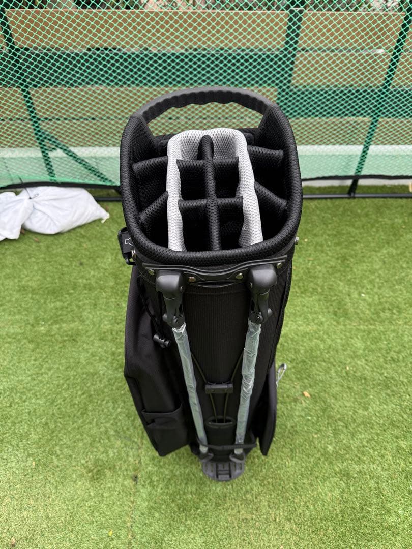 新品 LOVACE 14分割 軽量 キャディバッグ ゴルフ ブラック スタンド