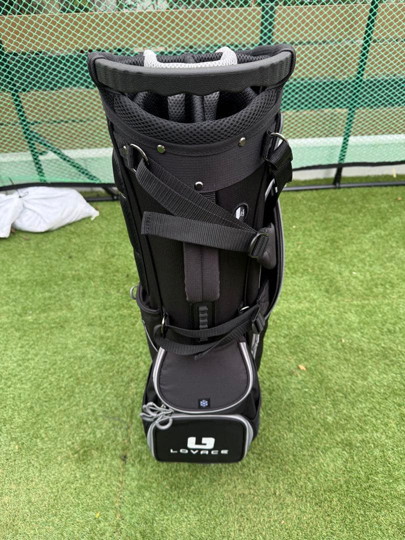 新品 LOVACE 14分割 軽量 キャディバッグ ゴルフ ブラック スタンド