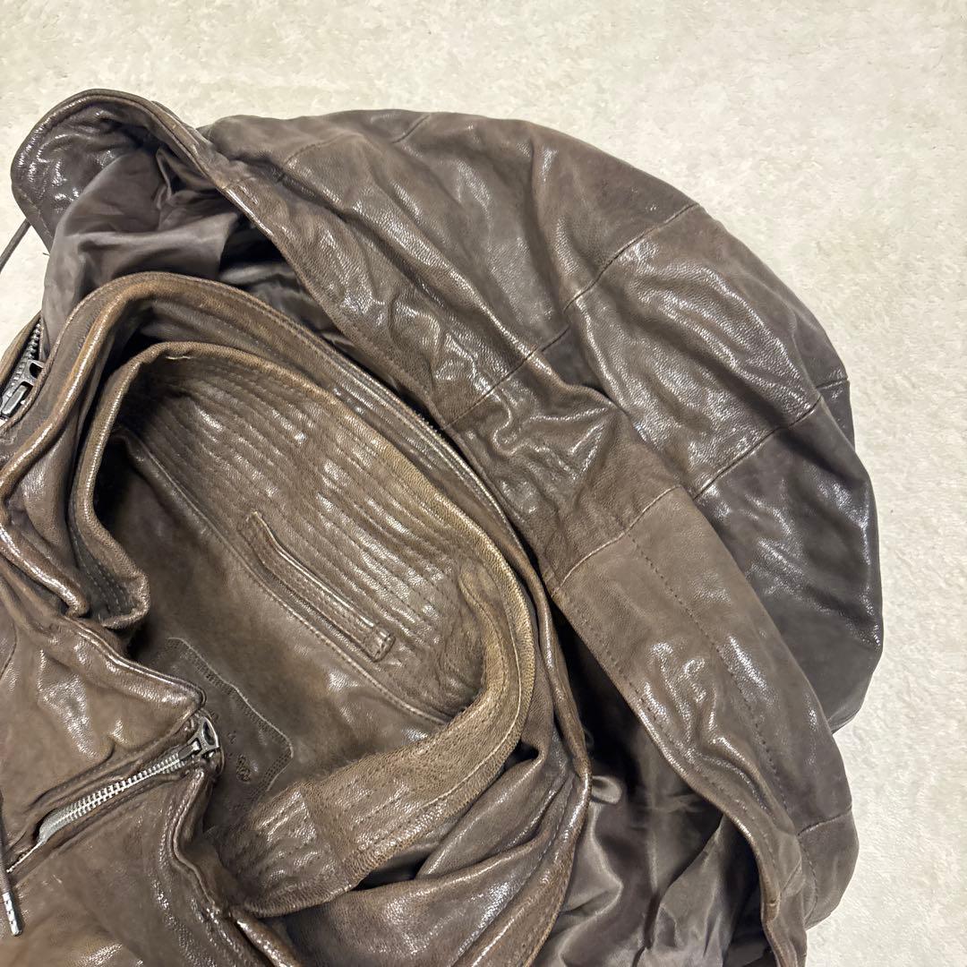 ジャケット・アウター 00s Goa Hooded Goat Leather Jacket Y2K