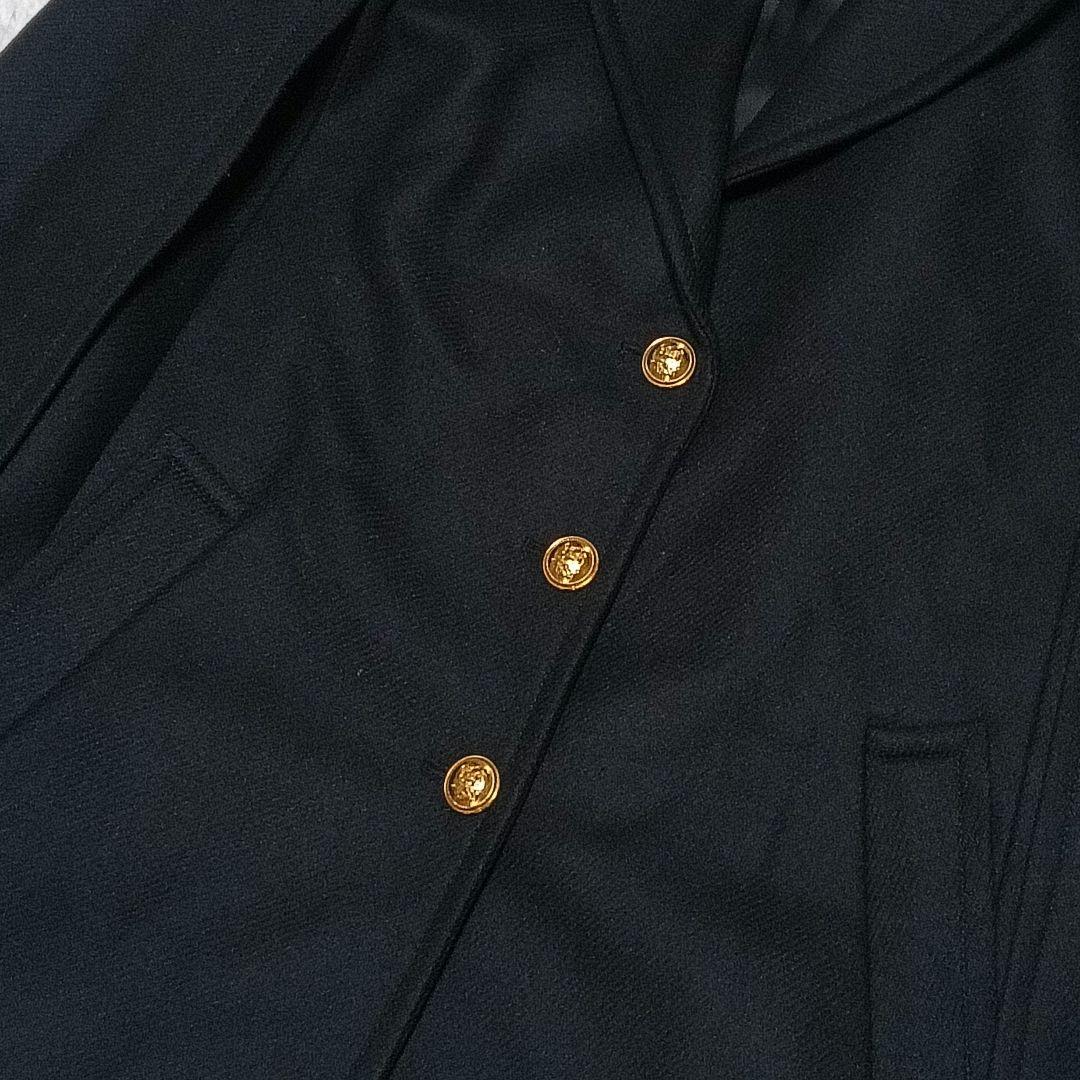 ZARA　ザラ　ケープコート　マンテコ　ポンチョ　金ボタン　ウール　L　黒