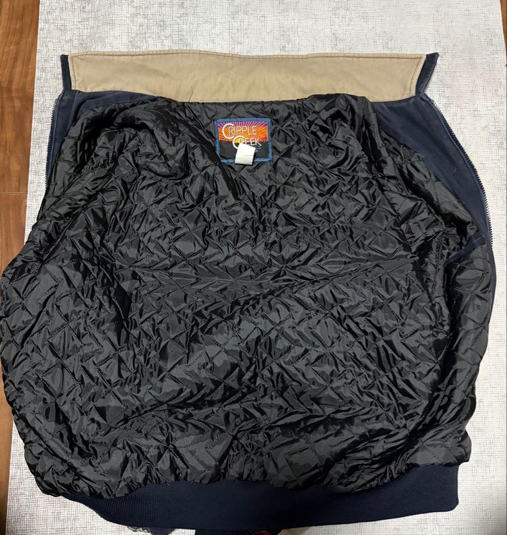 70s Cripple Creek ネイティブ柄　ジャケット ネイビー 古着