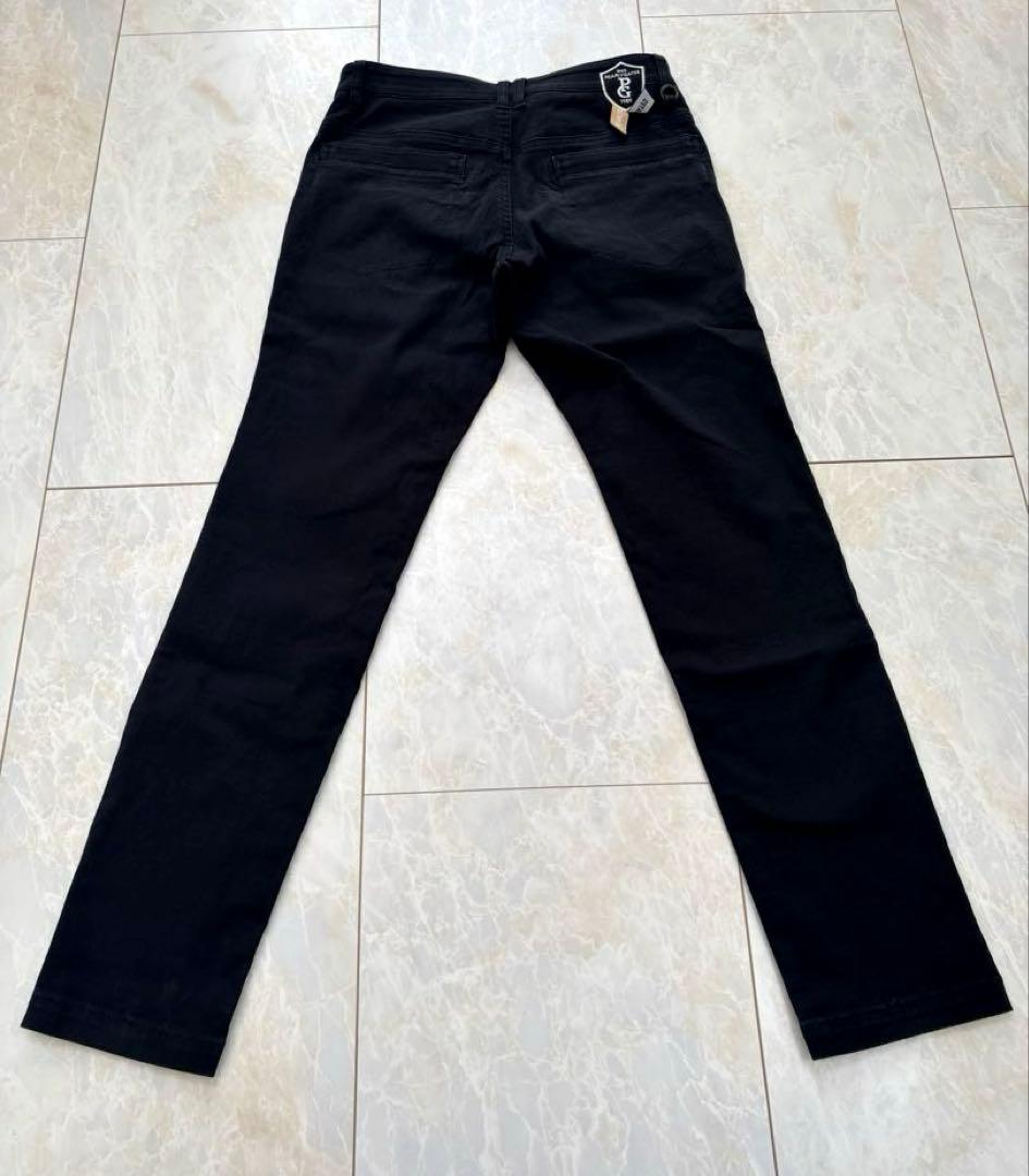 美品PEARLY GATES ゴルフパンツ　3 デニム風　ブラック×ホワイト