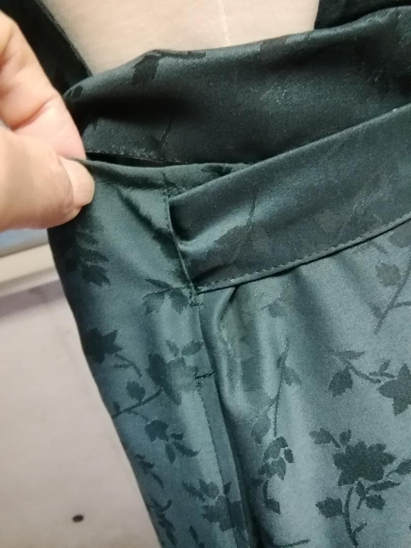 【日本製】S~3L ジャガード織 深緑 茶道お稽古用エプロン127100-70