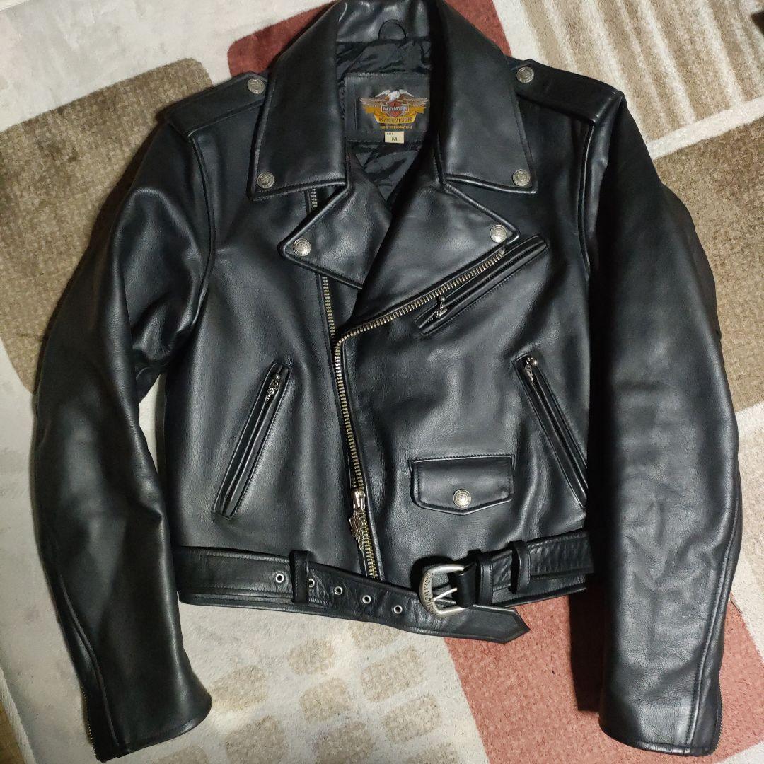美品Harley Davidson ダブルライダースジャケット Mサイズ40位