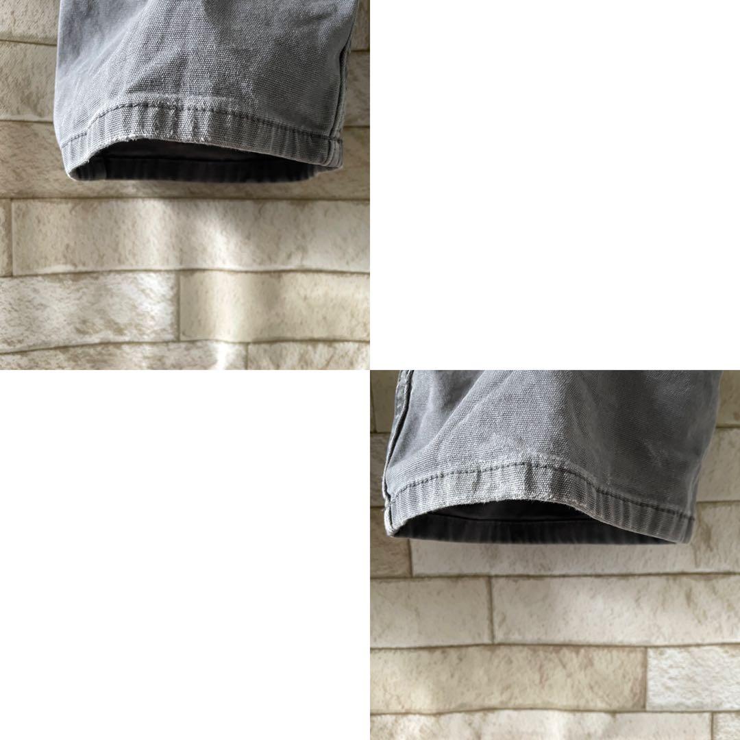 カーハート ワークパンツ 刺繍 グレー 36×32