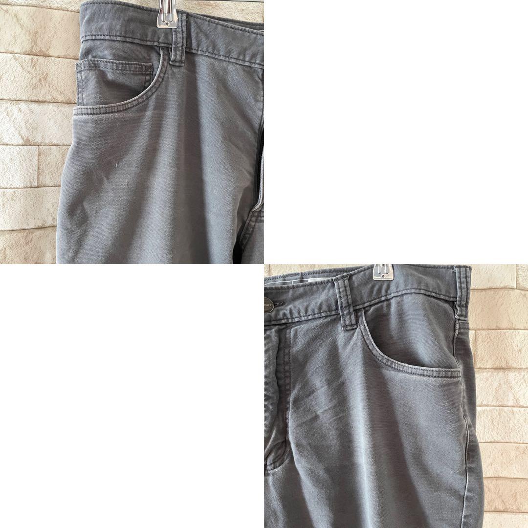 カーハート ワークパンツ 刺繍 グレー 36×32
