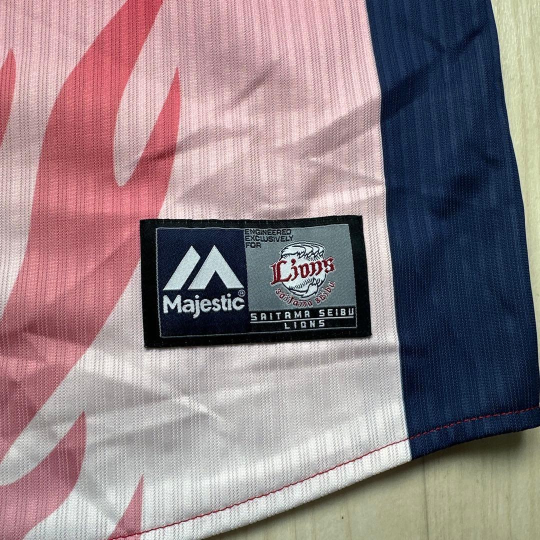 マジェスティック西武ライオンズユニフォームXL 60番中村剛也炎獅子