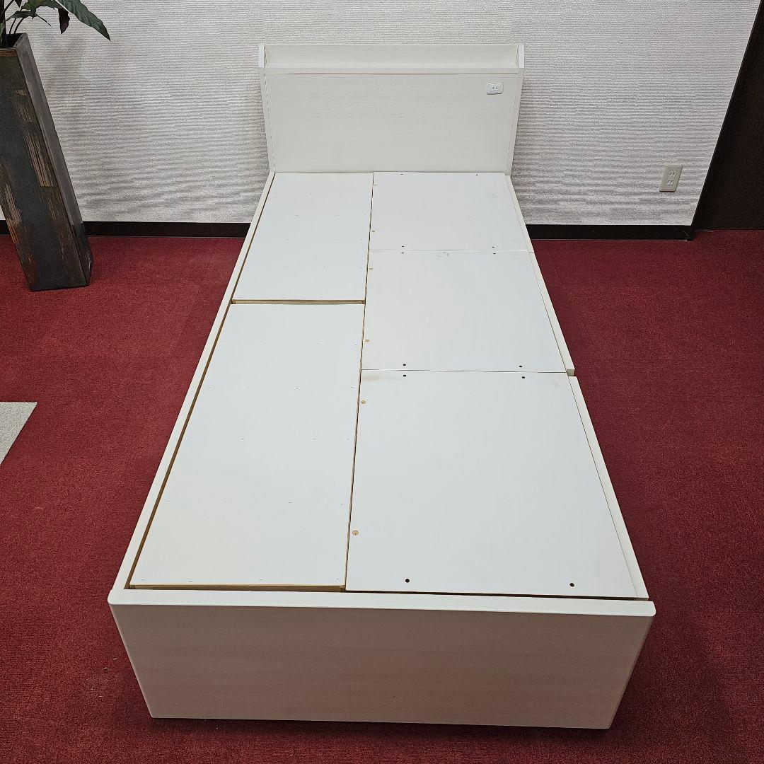 シンプル ホワイト シングルベッドフレーム 東京23区すべて送料無料