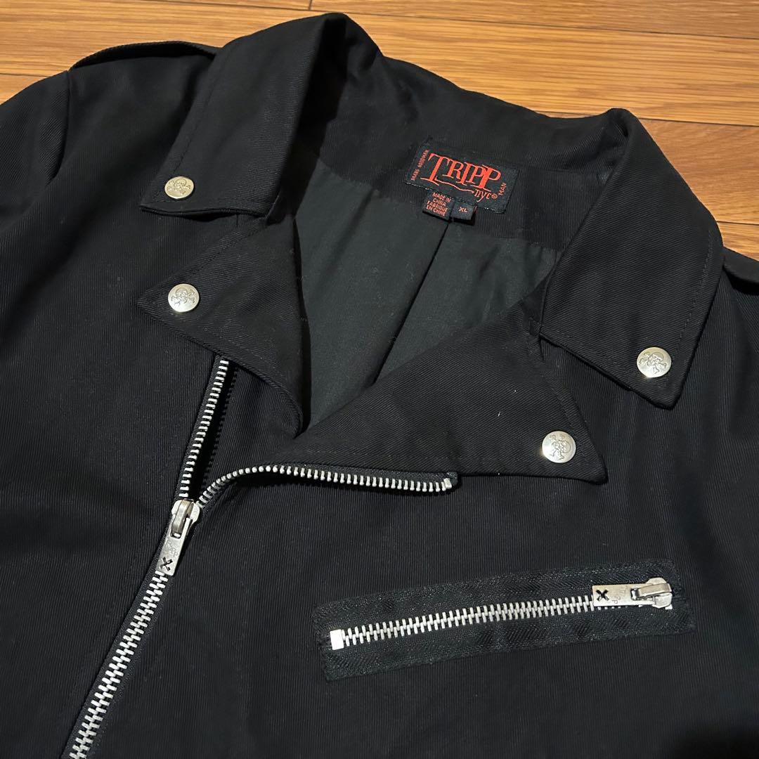 TRIPP NYC コットン ライダースジャケット