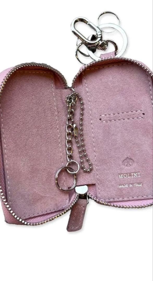 VAKT/SHISHIKUIスエード キーケースピンク