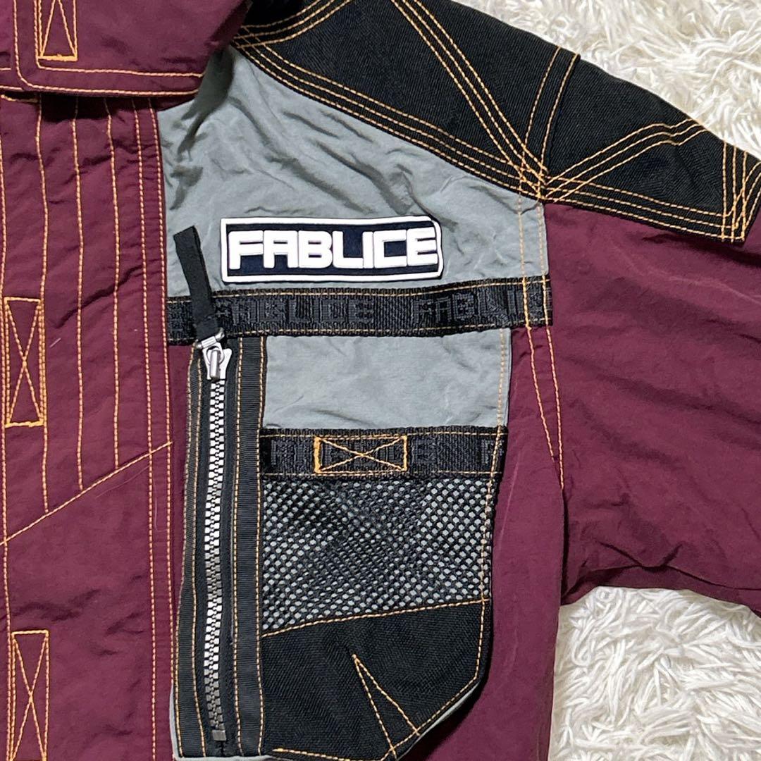 【2414】FABLICE レアカラー　スキーウェア エンジ色　M