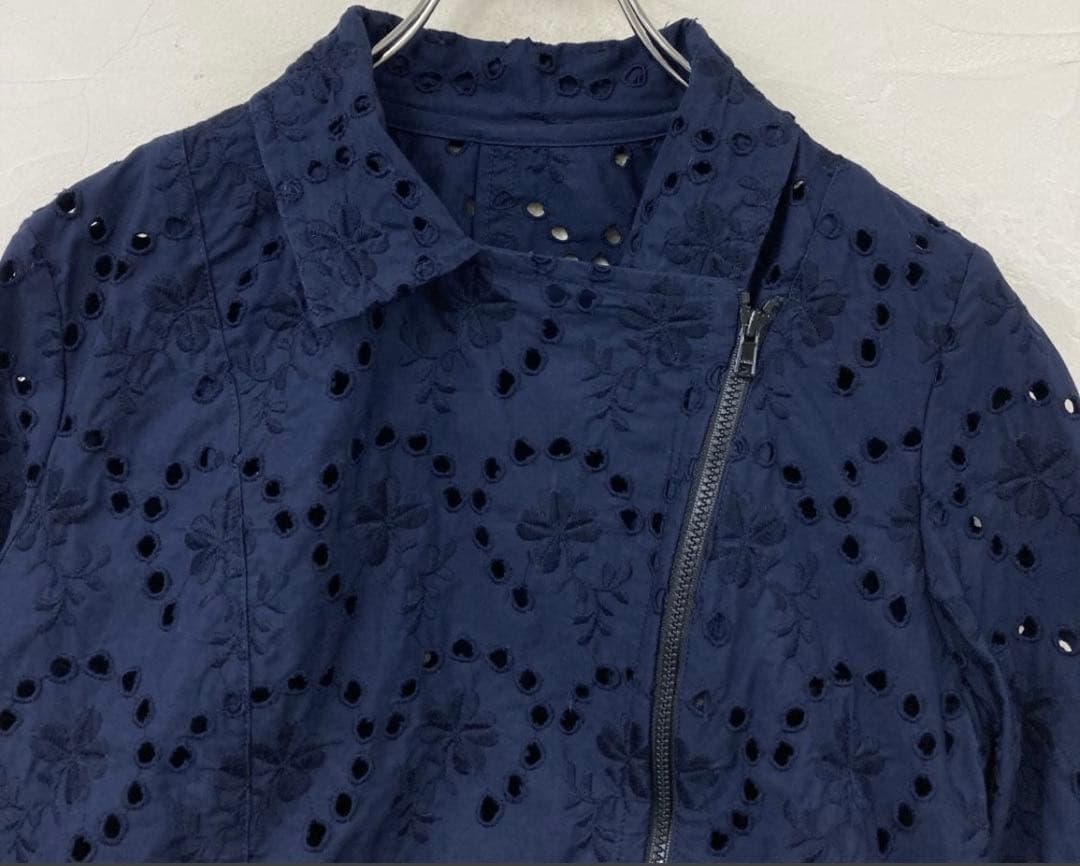 カズコキタムラ テイクオフ カットワークエンブロイダリージャケット フラワー刺繍