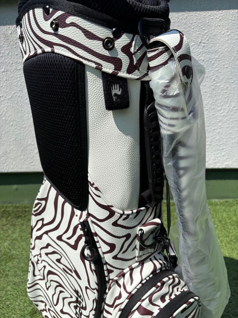 BSEGOLF スタンドキャディバッグ　新品　ゴルフバッグ　アニマル　ゼブラ　白