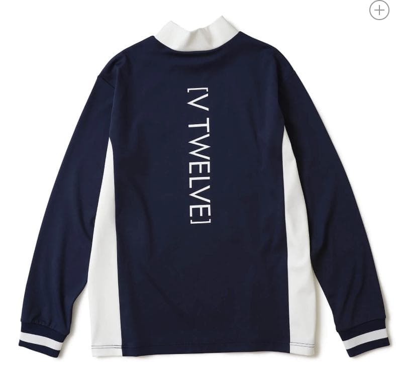 V12 モックネック M 新品 ネイビー