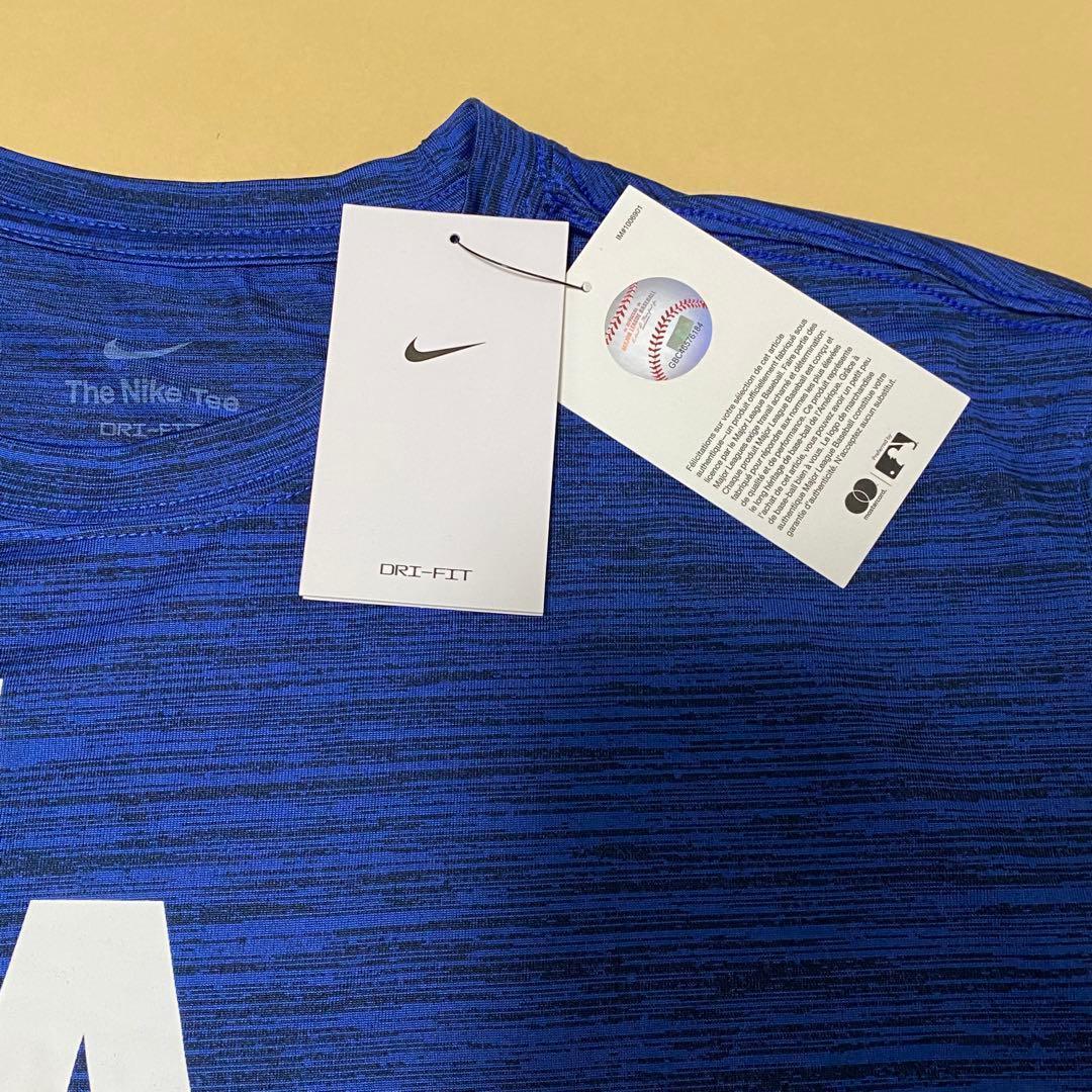 XL　ドジャース　ドライTシャツ ナイキ　大谷翔平　山本由伸　ネイビー