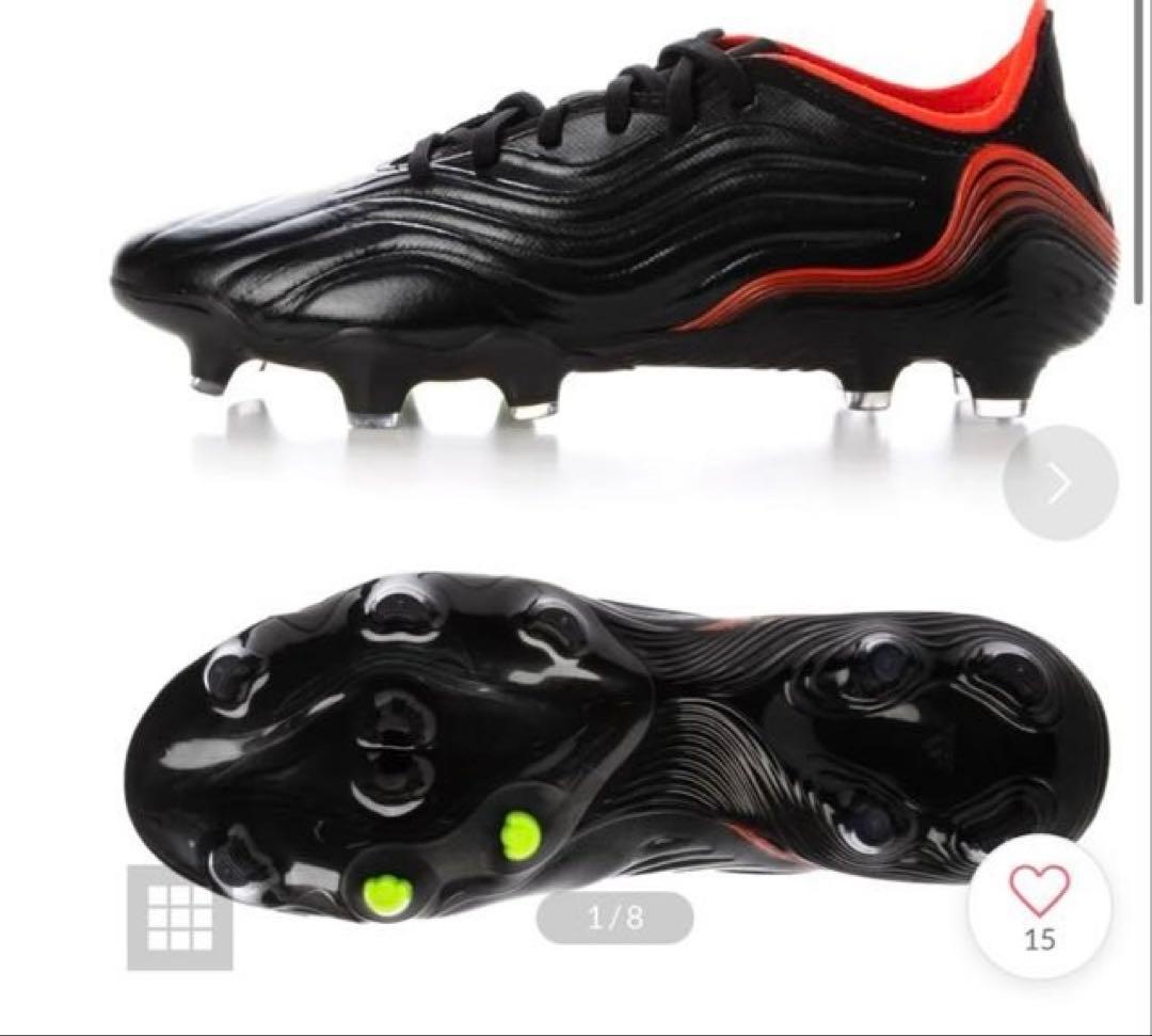 adidas サッカーシューズ ブラック/レッド