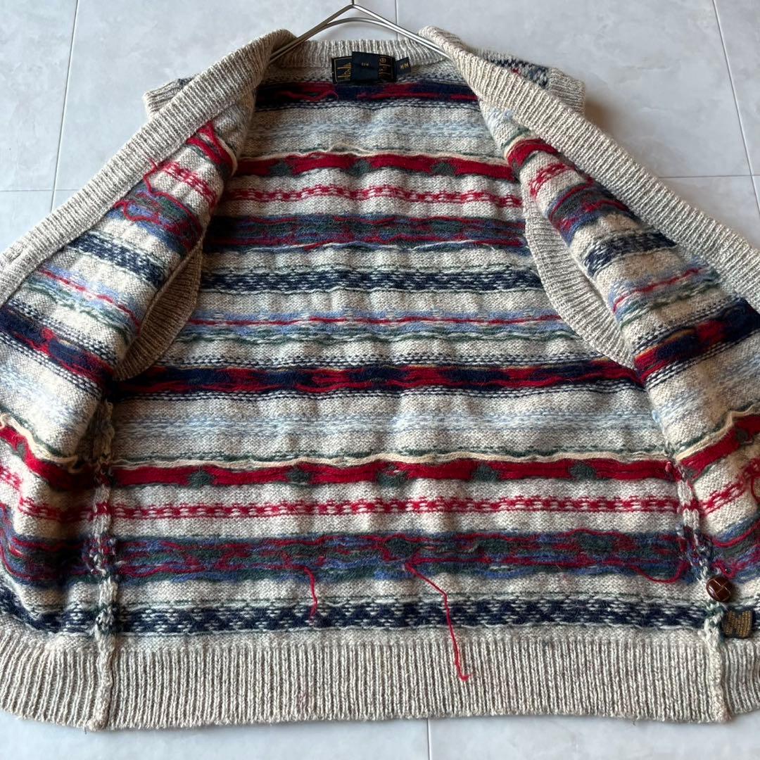 美品✨エディーバウアー 黒タグEDDIE BAUER 総柄 ニットベスト M