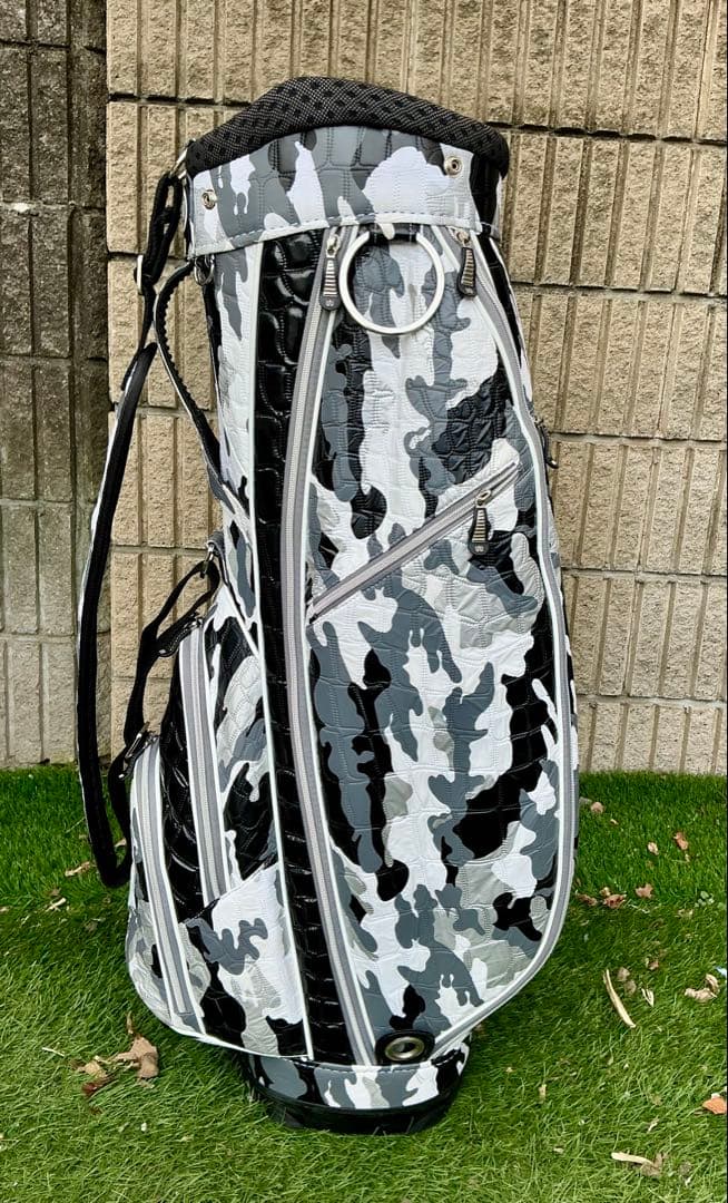 OWLオウルキルティング縫いカモ柄キャディバッグ