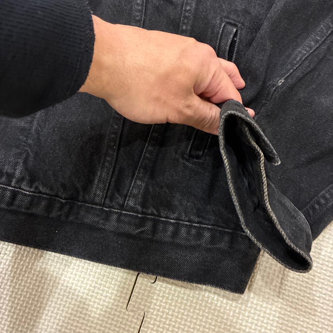 リーバイス　デニムジャケット　ブラック　アメリカ製　後染　L