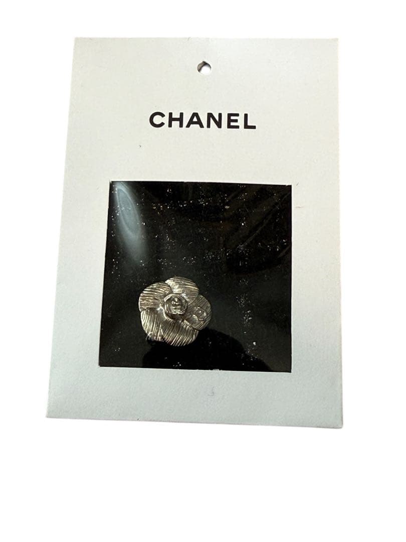 CHANEL ツイードカメリアボタンジレ シャネル　ブラックツイード　サイズ38