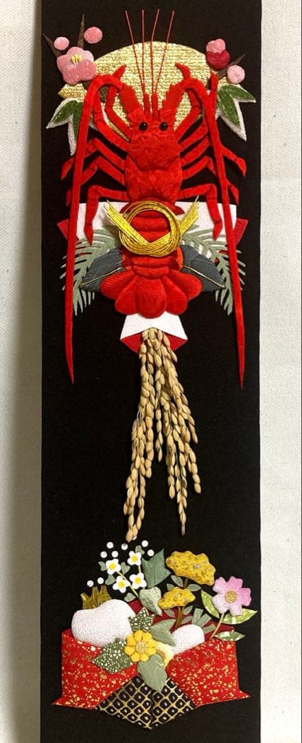 手作り押絵の壁飾り『お正月』