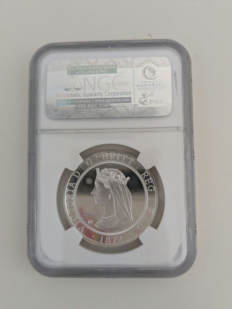 【NGC鑑定済】1872 ロンドン＆ライオン 銀貨 1オンス スミソニアン公式