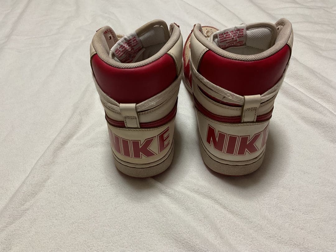 ナイキ ターミネーター HIGH ホワイト/レッド 30cm ビンテージ加工