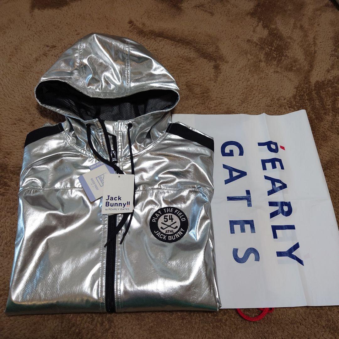 【新品未使用品】ジャックバニーメンズフード付ブルゾンシルバーサイズ５