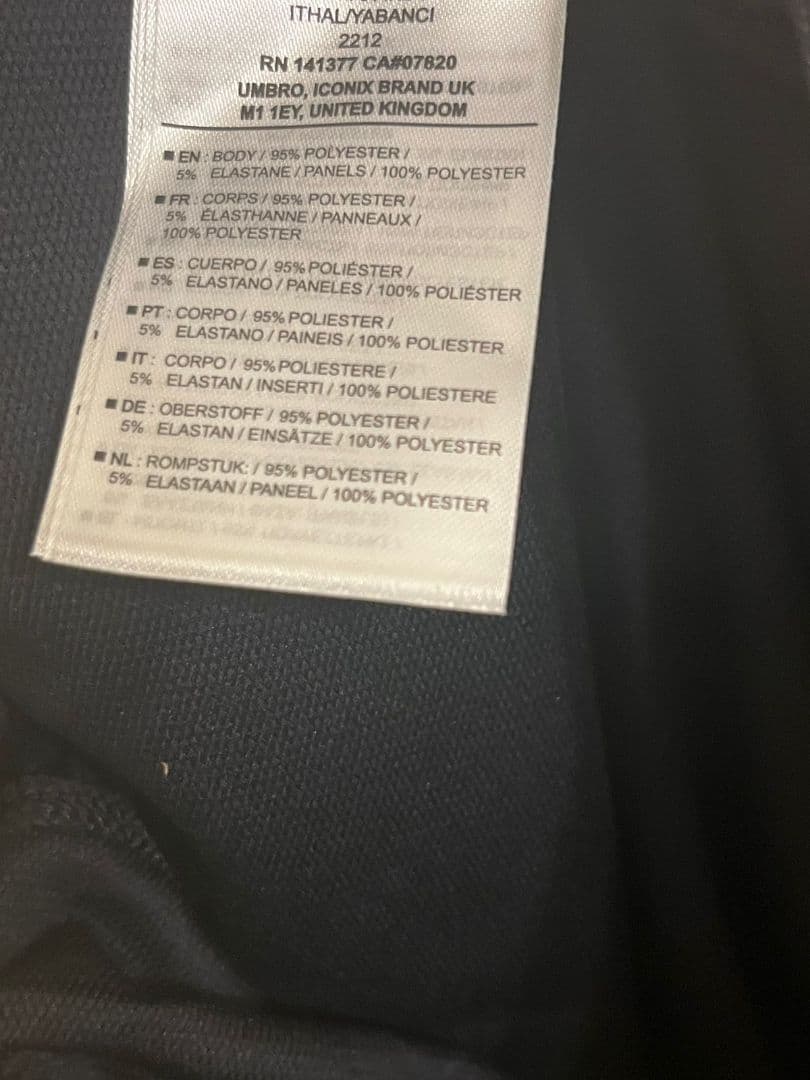 UMBRO【新品タグ付き】ラグビーイングランド代表ドリルパンツ黒　海外Sサイズ