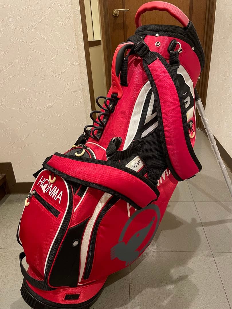 マリンHONMA スタンド式キャディバッグ レッド