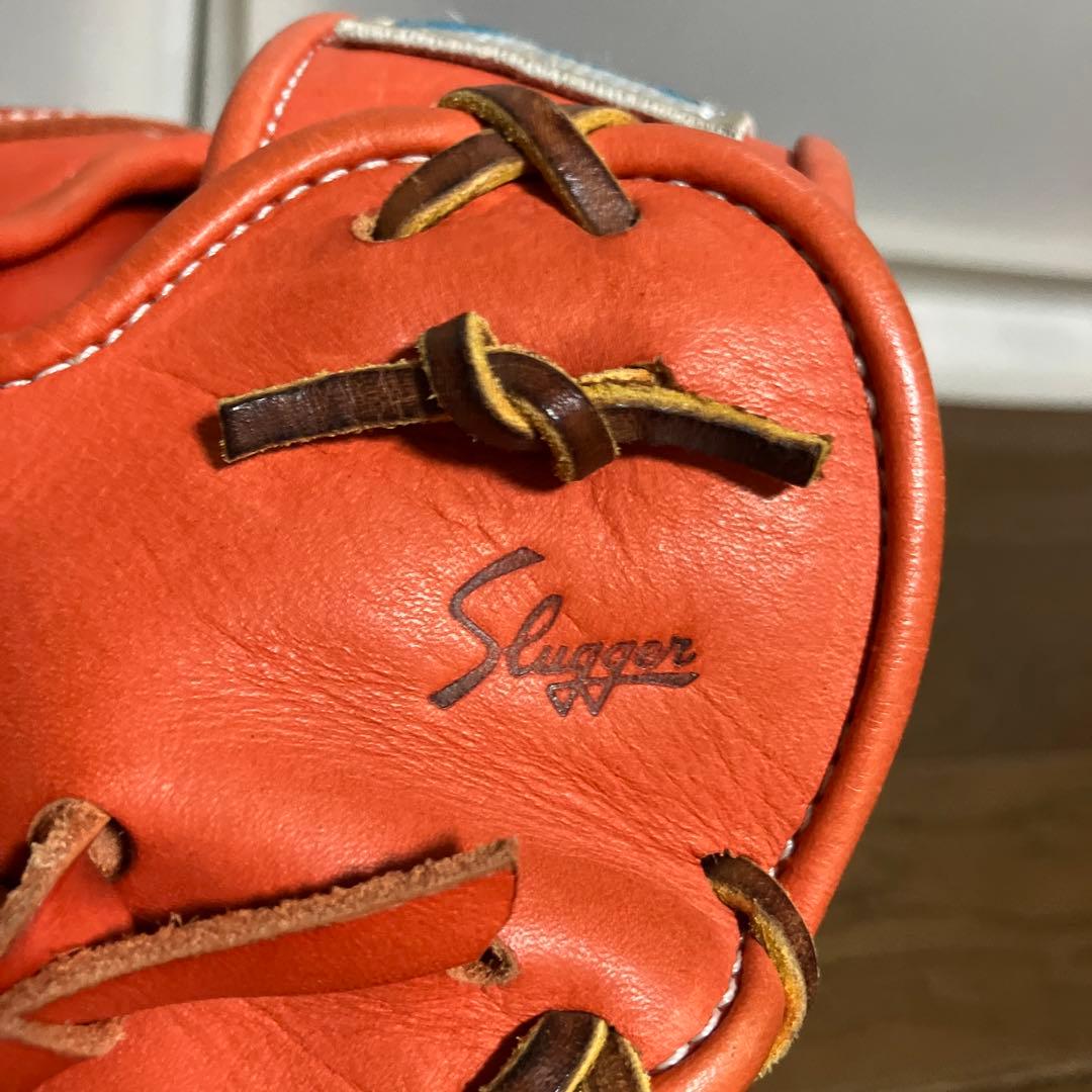 【美品】久保田スラッガーファーストミットKSF-533 軟式グローブ Fオレンジ