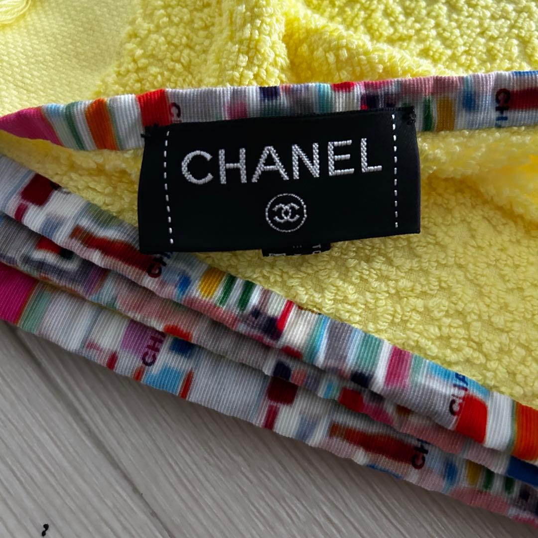 （新品未使用)シャネル 大判　ビーチタオル　コットン100% イエロー