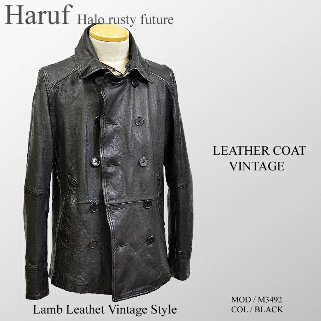 限定販売1着のみ 新品 本革 レザージャケット コート メンズ ブラック