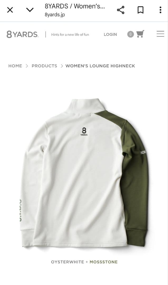 8yards Lounge HighNeck Lサイズ ゴルフ レディース