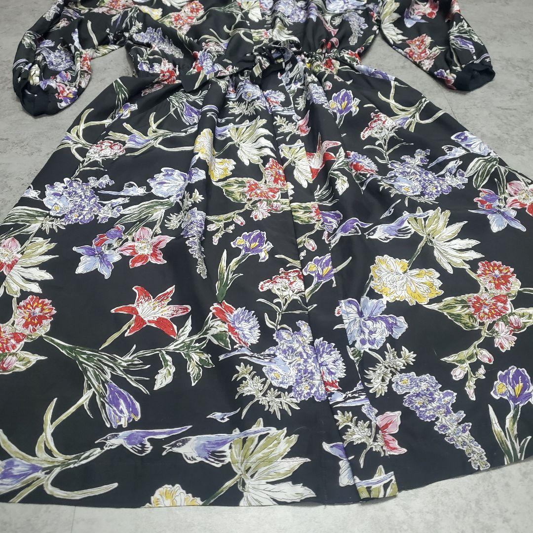ケイハヤマ ワンピース 花柄ワンピース 総柄ワンピース 花柄 レトロ M L