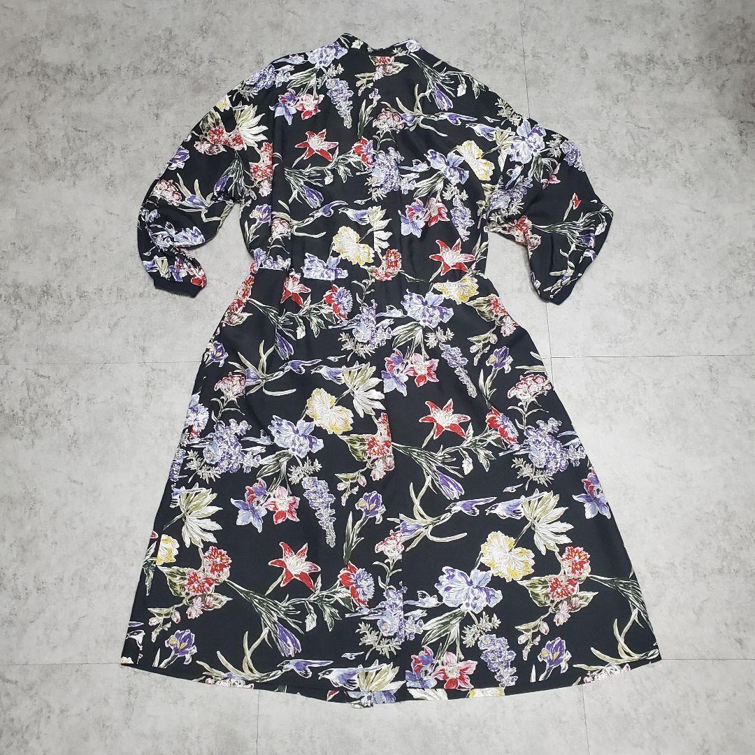 ケイハヤマ ワンピース 花柄ワンピース 総柄ワンピース 花柄 レトロ M L