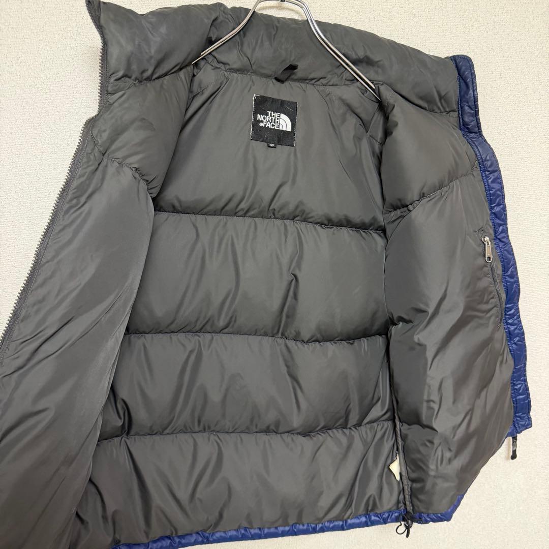 ノースフェイス ヌプシ ダウンベスト 700FP ネイビー グレー Mサイズ