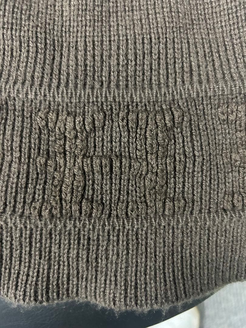 【中古美品】HERMESエルメス　ブラウン ニット帽　カシミヤ100%