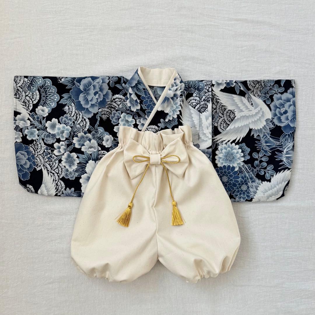 ベビー袴 お食い初め　100日祝い　初節句 こどもの日　ひな祭り　男の子　和柄