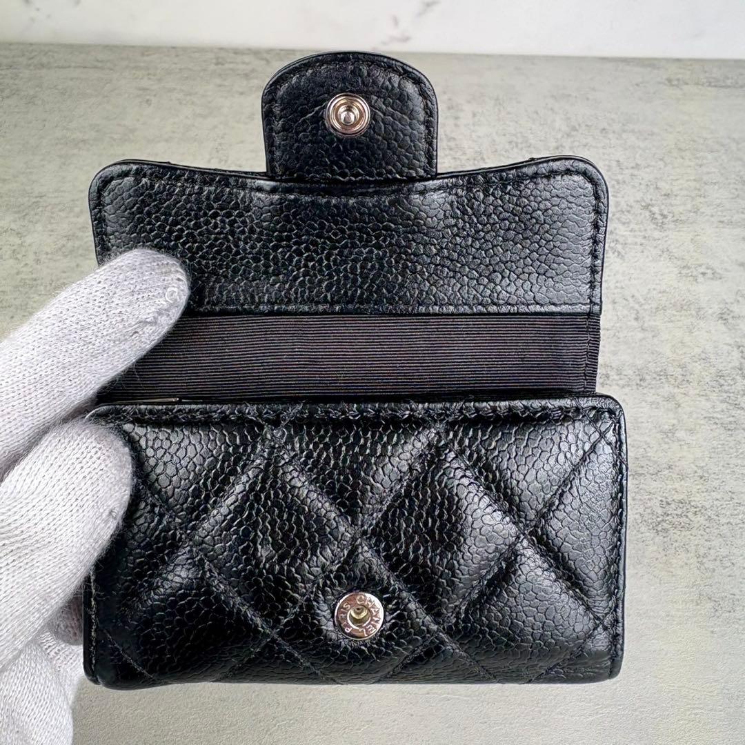 CHANEL キャビアスキン　マトラッセ　キーケース　6連