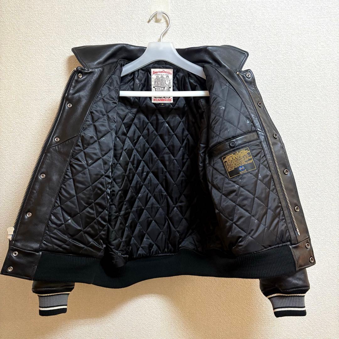 VALLAD × AVIREX レザー バーシティジャケット 【美品】