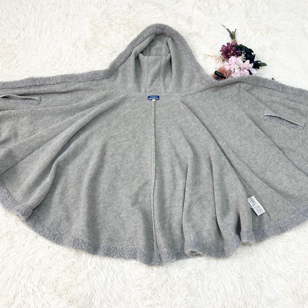 【RT 152613ページ】バーバリーブルーレーベル ニットポンチョ