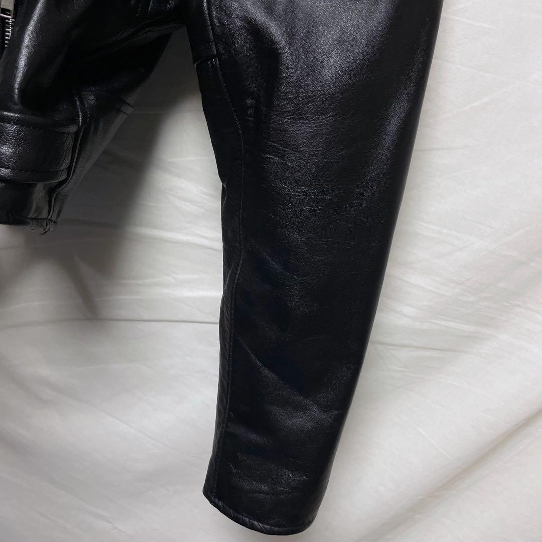 FIELD STONES ダブルライダースジャケット 革ジャン ショート丈 M