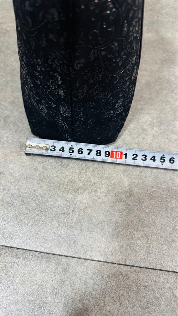 印傳屋 いんでんや ハンドバッグ ブラック レザー