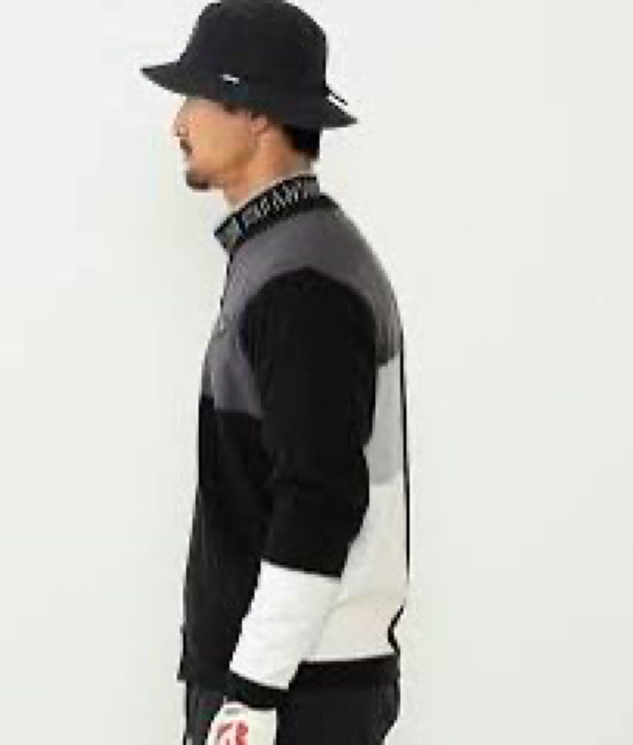 BEAMS GOLF エアシャット カラーブロック ニットカーディガン M