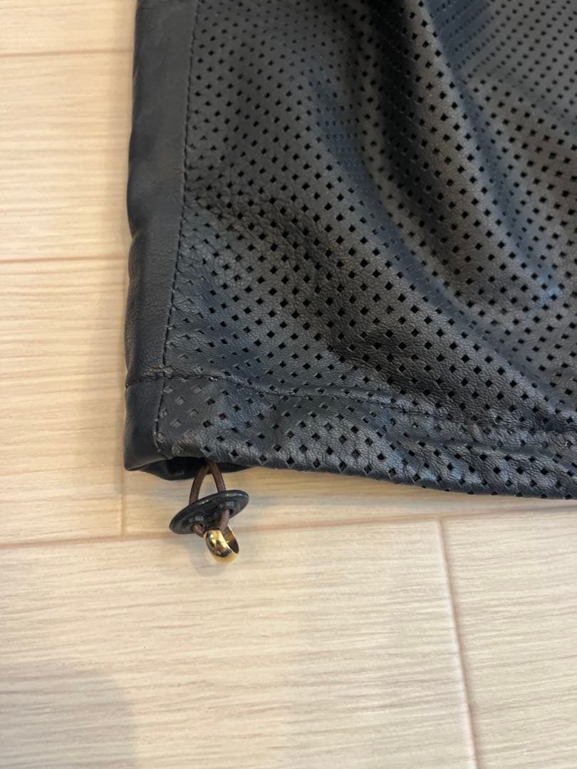 【Paul Smith】羊革 ラムレザー メッシュ切替 ライダースジャケット M