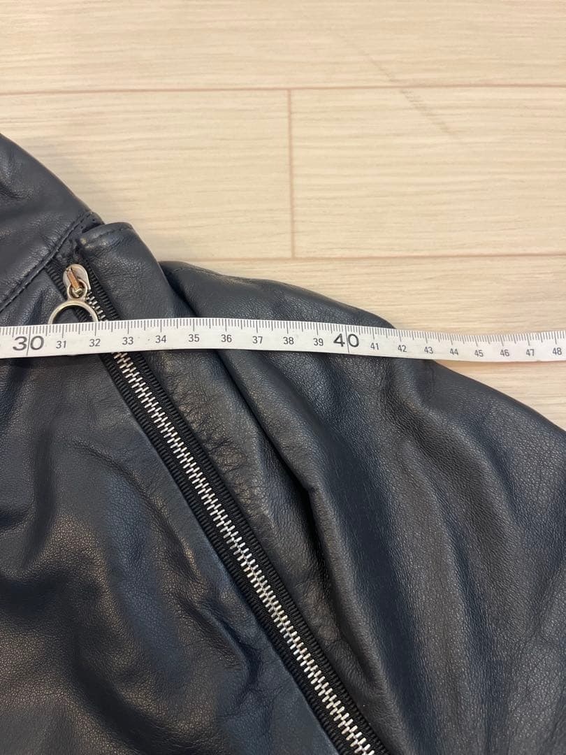 【Paul Smith】羊革 ラムレザー メッシュ切替 ライダースジャケット M