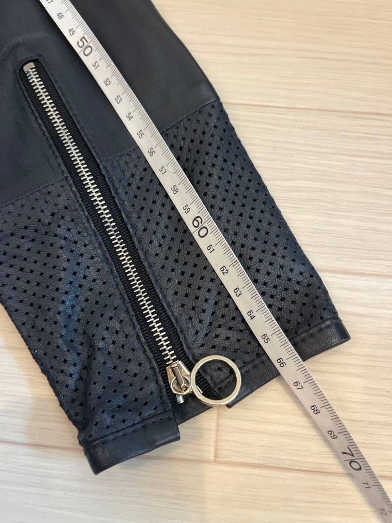 【Paul Smith】羊革 ラムレザー メッシュ切替 ライダースジャケット M