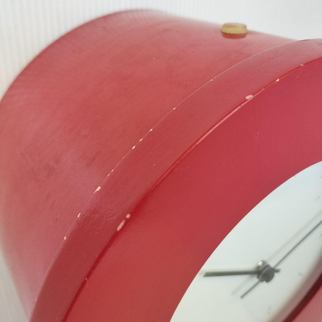 北欧IKEA PS 1995 鍵穴型 掛時計 置時計 収納有赤レッド